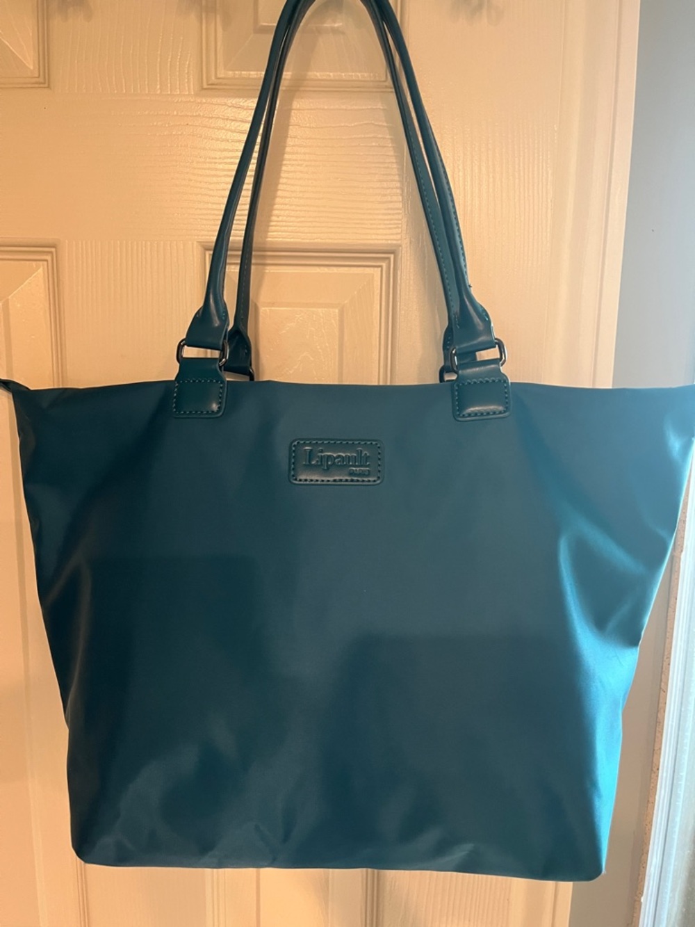 Lipault Teal Tote Bag — Sleek Everyday Shoulder Tote